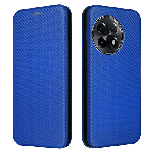 For OnePlus Ace 2 5G / 11R 5G Card Holder Phone Cover Carbon Fiber Texture Leather Phone Stand Case