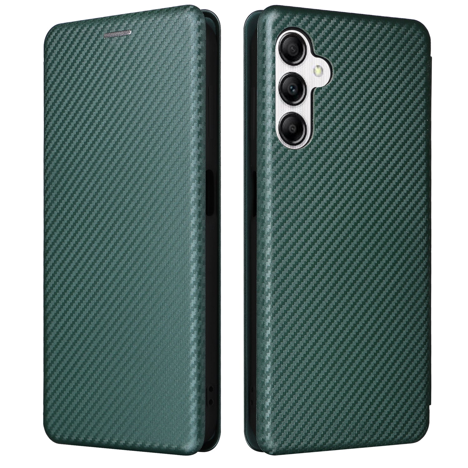 For Samsung Galaxy A14 5G Leather Phone Case Stand Card Holder Carbon Fiber Texture Protective Phone Cover