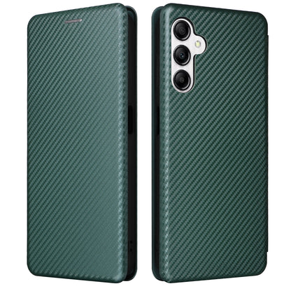 For Samsung Galaxy A14 5G Leather Phone Case Stand Card Holder Carbon Fiber Texture Protective Phone Cover