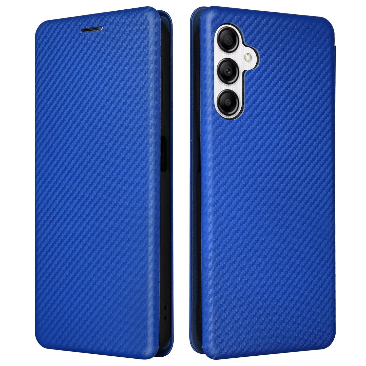 For Samsung Galaxy A14 5G Leather Phone Case Stand Card Holder Carbon Fiber Texture Protective Phone Cover