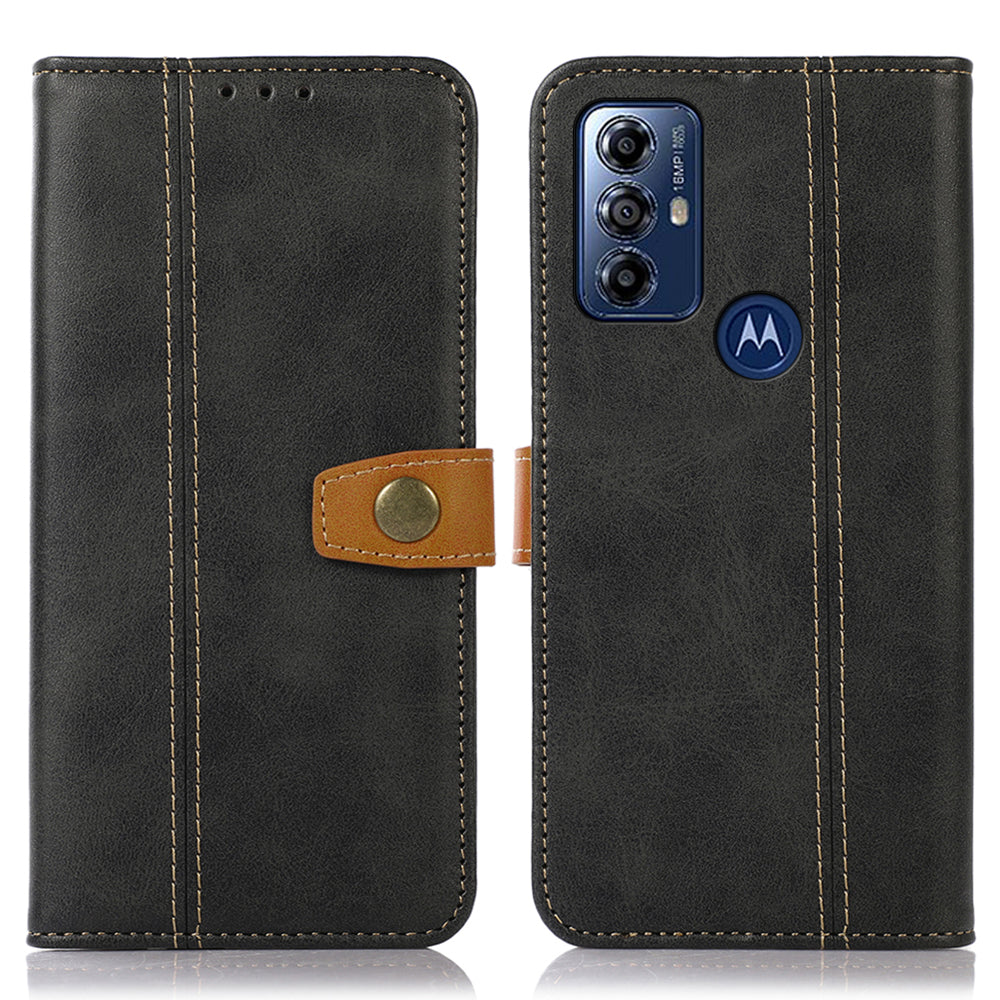 For Motorola Moto G Play (2023) 4G Phone Wallet Case Calf Texture Stand Leather Phone Cover
