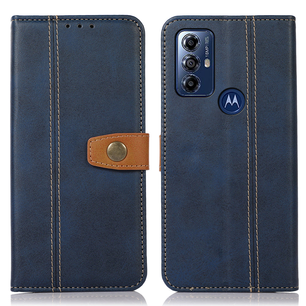 For Motorola Moto G Play (2023) 4G Phone Wallet Case Calf Texture Stand Leather Phone Cover