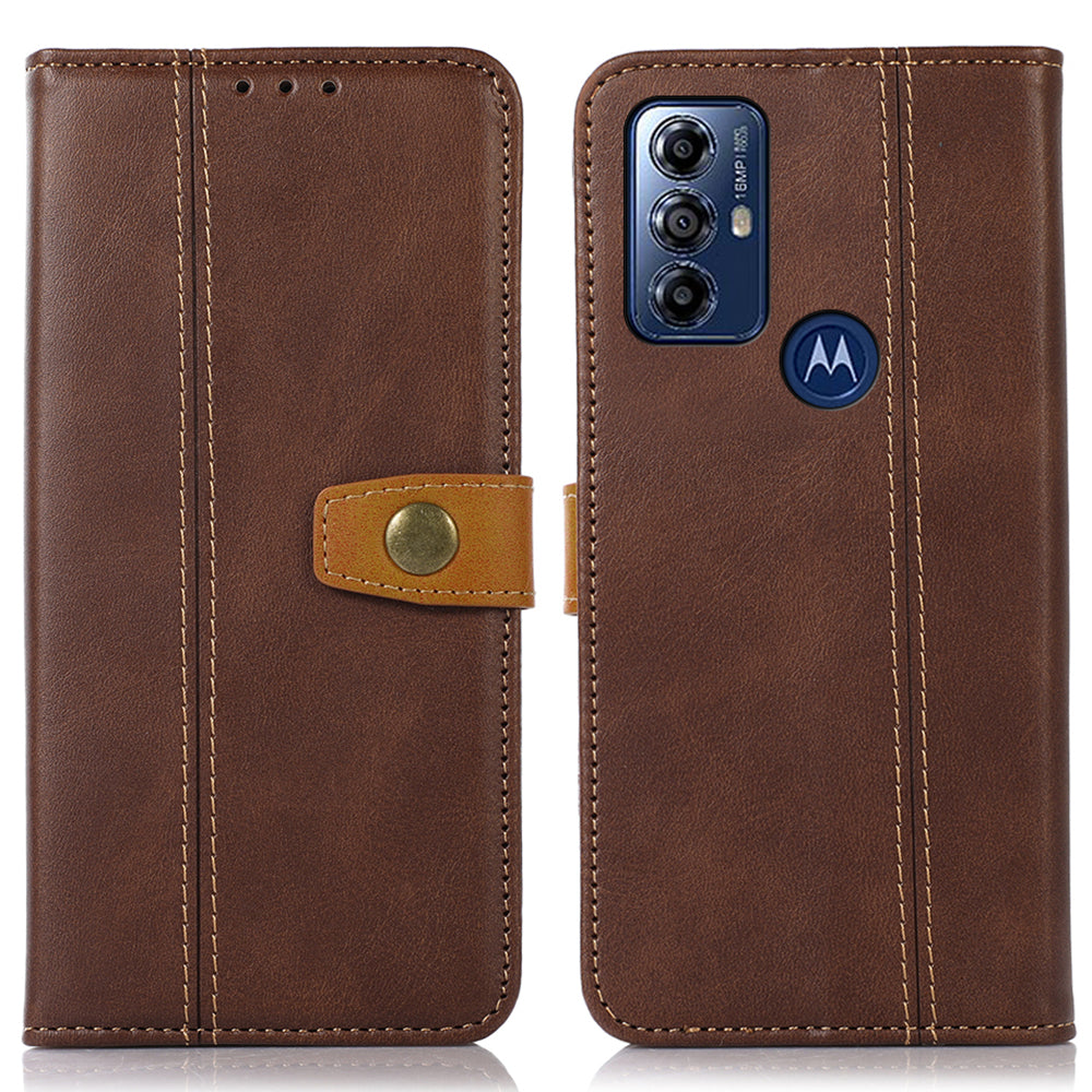 For Motorola Moto G Play (2023) 4G Phone Wallet Case Calf Texture Stand Leather Phone Cover