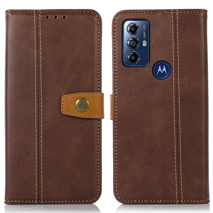 For Motorola Moto G Play (2023) 4G Phone Wallet Case Calf Texture Stand Leather Phone Cover