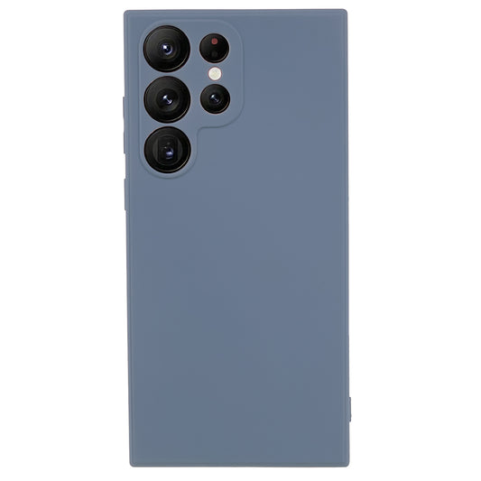 For Samsung Galaxy S22 Ultra 5G TPU Anti-Slip Rubberized Phone Case Fiber Lining Camera Lens Protective Cover