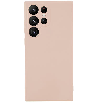 For Samsung Galaxy S22 Ultra 5G TPU Anti-Slip Rubberized Phone Case Fiber Lining Camera Lens Protective Cover