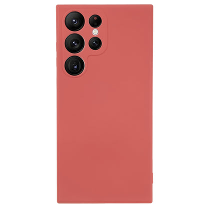 For Samsung Galaxy S22 Ultra 5G TPU Anti-Slip Rubberized Phone Case Fiber Lining Camera Lens Protective Cover