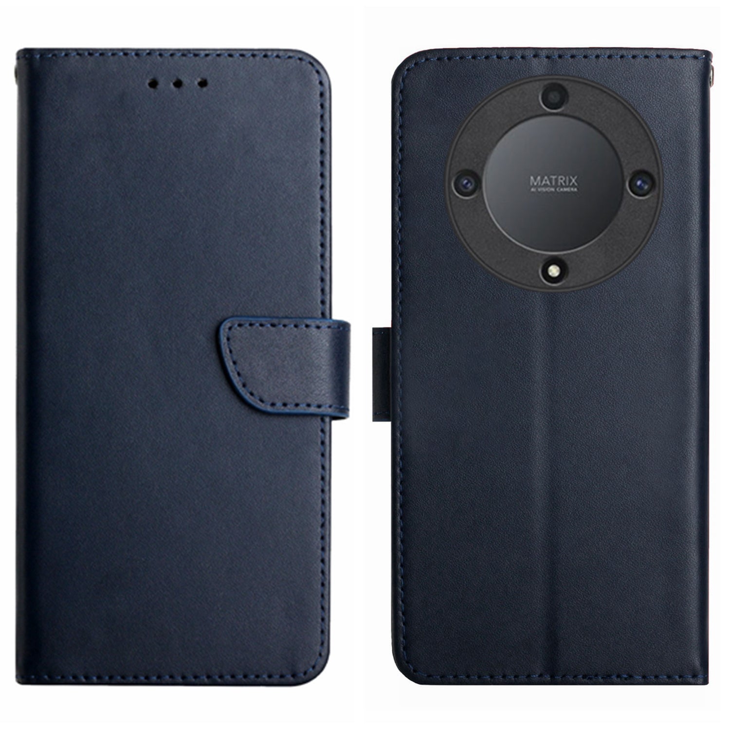 HT02 For Honor Magic5 Lite 5G / X9a 5G Genuine Leather Phone Case Wallet Stand Cell Phone Case