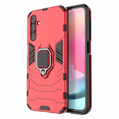 Phone Case for Samsung Galaxy A24 4G , Ring Holder Kickstand Shockproof Cover TPU+PC Shell