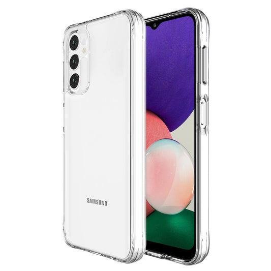 For Samsung Galaxy A24 4G PC+TPU Phone Case Scratch Resistant Back Cover with Electroplating Button