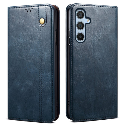 For Samsung Galaxy M14 5G Wallet Waxy Crazy Horse Texture Leather Phone Case Stand Cell Phone Cover