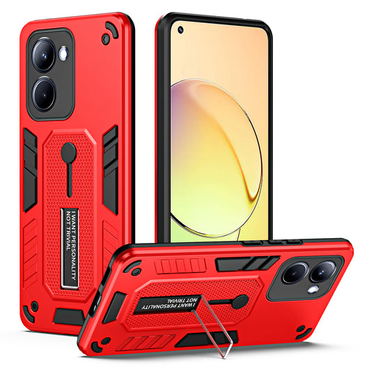 Anti-Scratch TPU+PC Phone Case for Realme 10 4G , Kickstand Protective Phone Cover