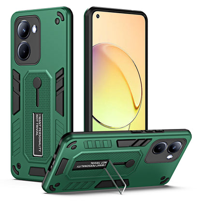 Anti-Scratch TPU+PC Phone Case for Realme 10 4G , Kickstand Protective Phone Cover