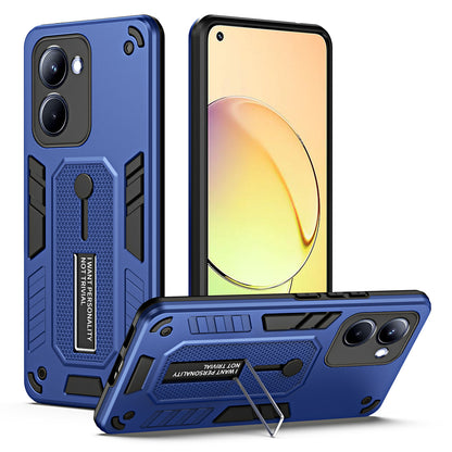 Anti-Scratch TPU+PC Phone Case for Realme 10 4G , Kickstand Protective Phone Cover