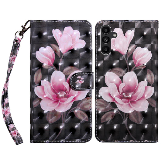 For Samsung Galaxy A24 4G 3D Pattern Printing PU Leather Phone Case Folding Stand Wallet Cover