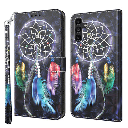 For Samsung Galaxy A24 4G 3D Pattern Printing PU Leather Phone Case Folding Stand Wallet Cover