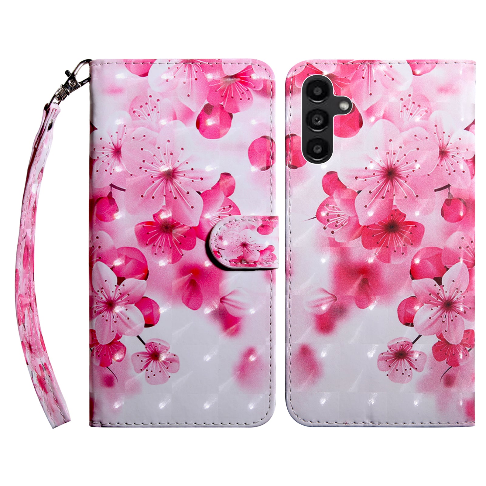 For Samsung Galaxy A24 4G 3D Pattern Printing PU Leather Phone Case Folding Stand Wallet Cover
