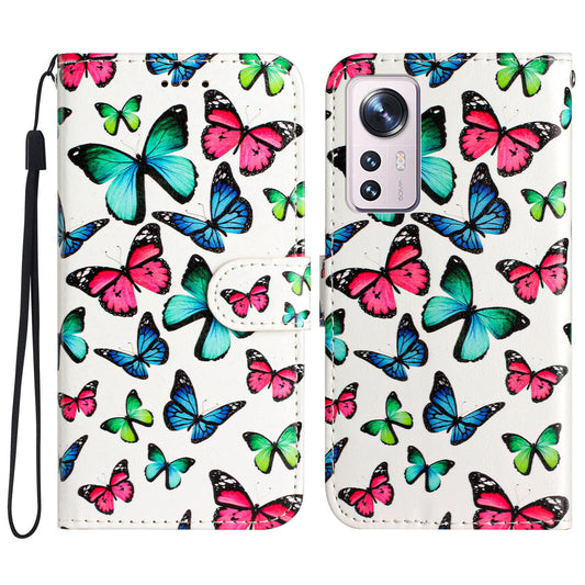 For Xiaomi 12 Pro 5G / 12S Pro 5G / 12 Pro (Dimensity) 5G Phone Case Pattern Printing PU Leather Flip Cover with Wallet