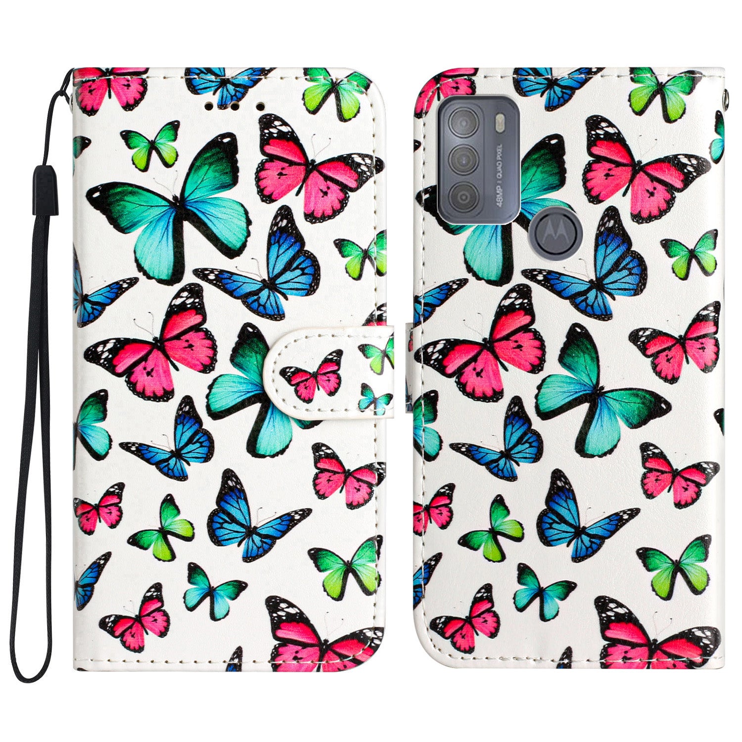 For Motorola Moto G50 4G Leather Wallet Phone Flip Case Pattern Printing Stand Cover