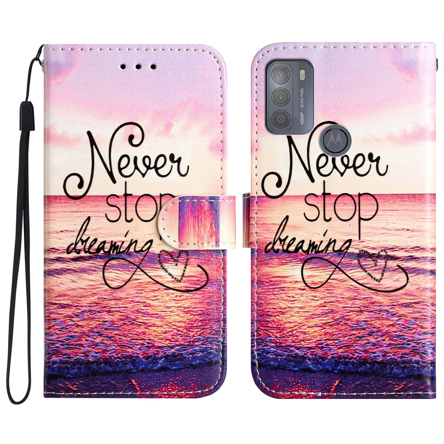 For Motorola Moto G50 4G Leather Wallet Phone Flip Case Pattern Printing Stand Cover