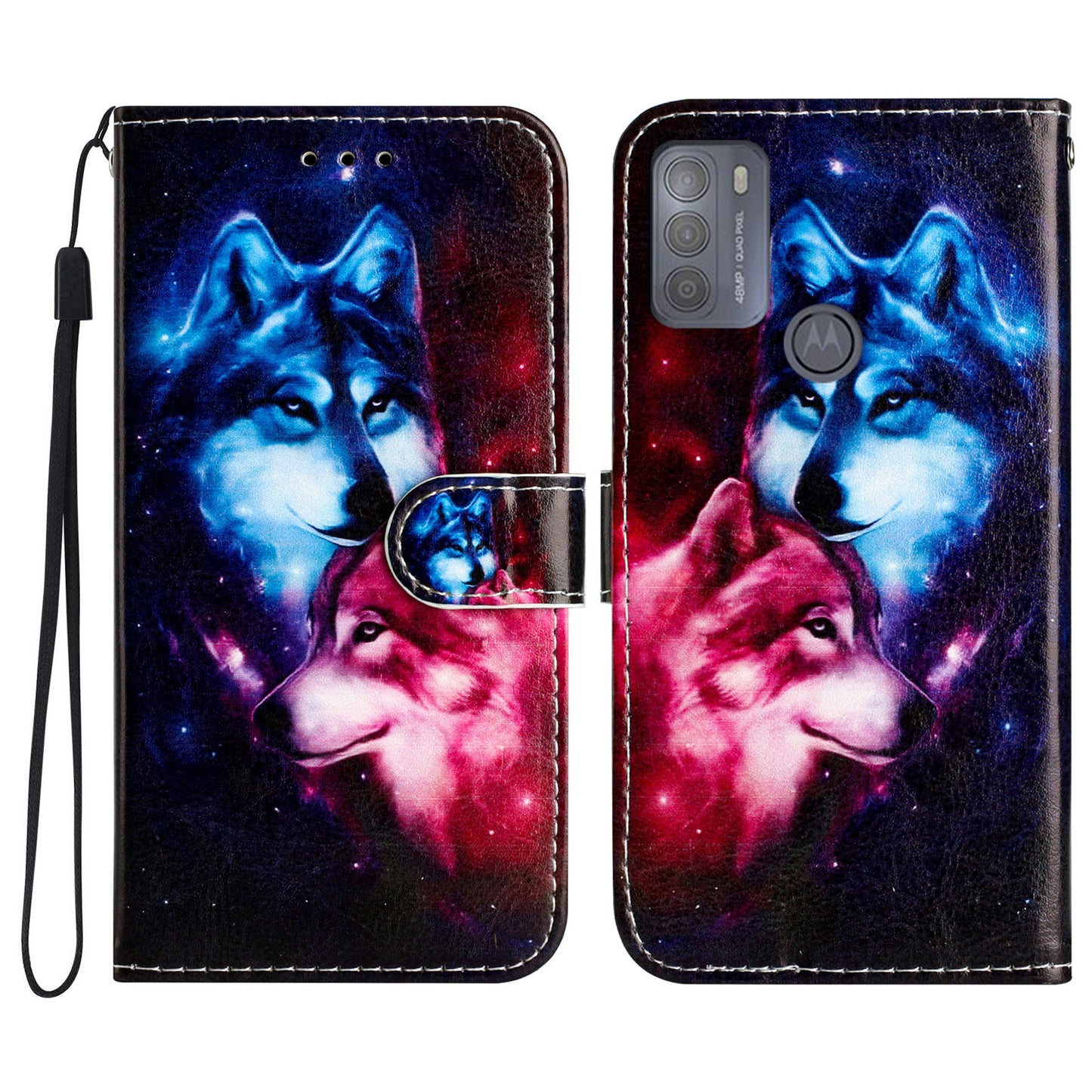 For Motorola Moto G50 4G Leather Wallet Phone Flip Case Pattern Printing Stand Cover