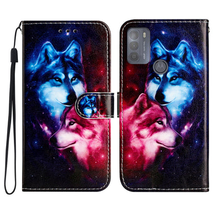 For Motorola Moto G50 4G Leather Wallet Phone Flip Case Pattern Printing Stand Cover