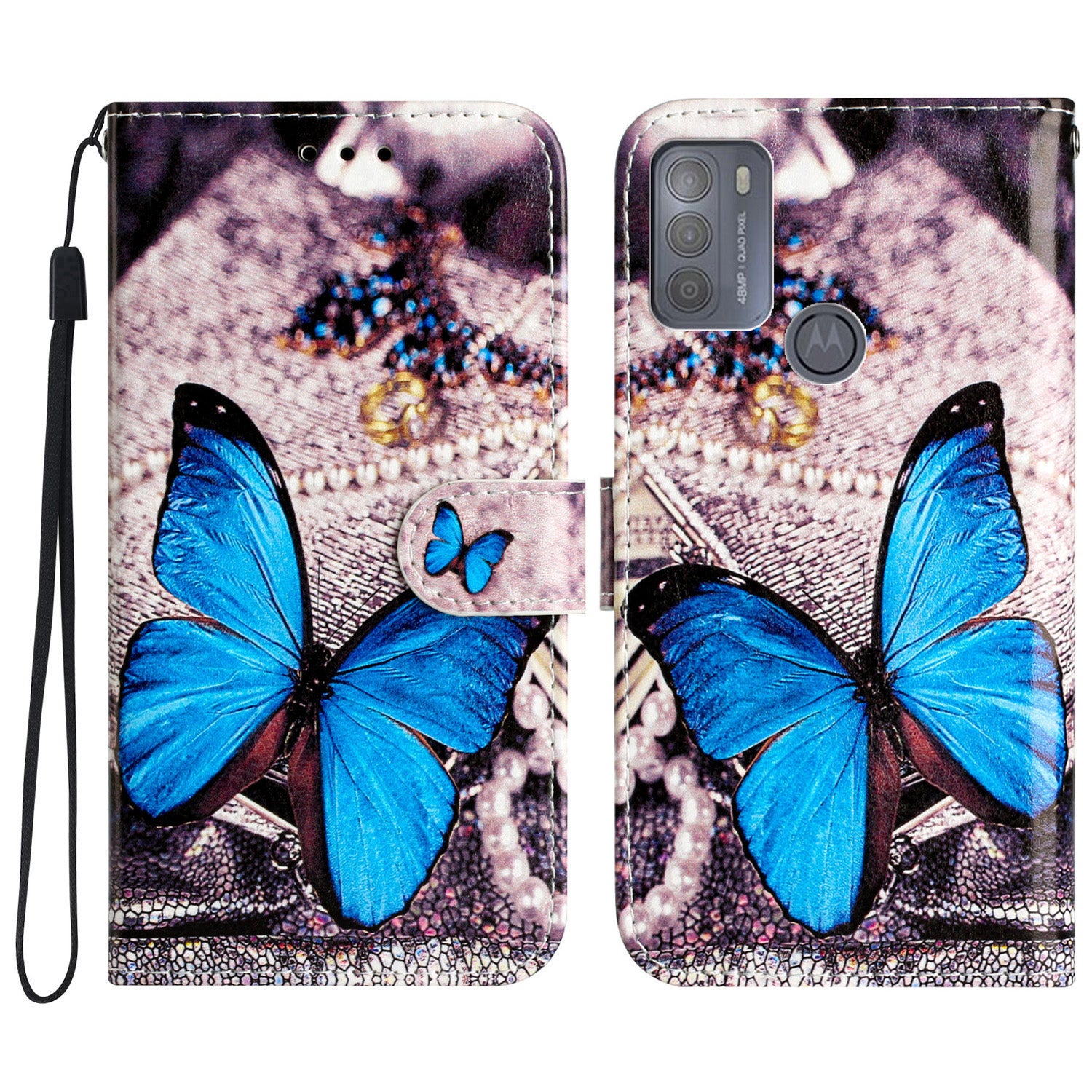 For Motorola Moto G50 4G Leather Wallet Phone Flip Case Pattern Printing Stand Cover