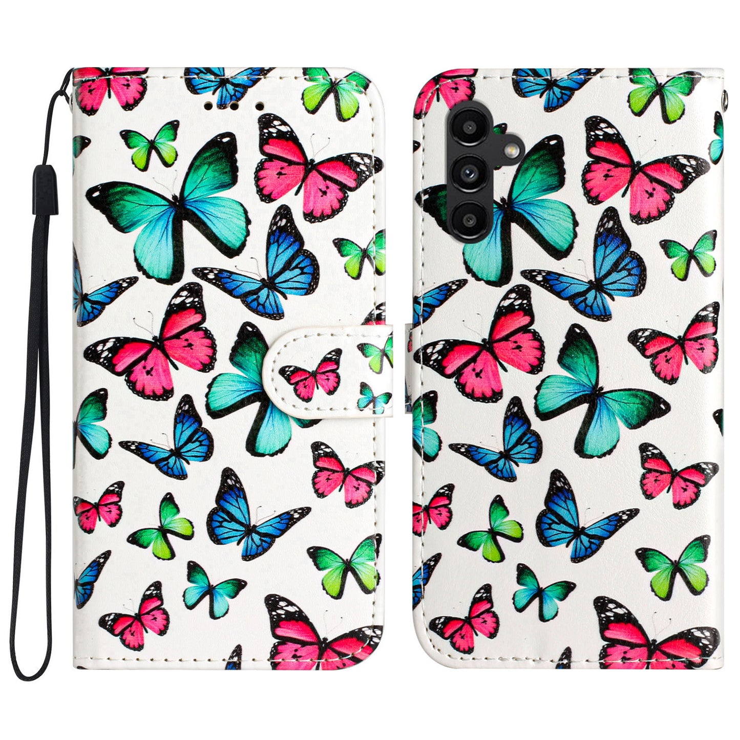 For Samsung Galaxy A34 5G Wallet Phone Case PU Leather Pattern Printing Stand Flip Cover