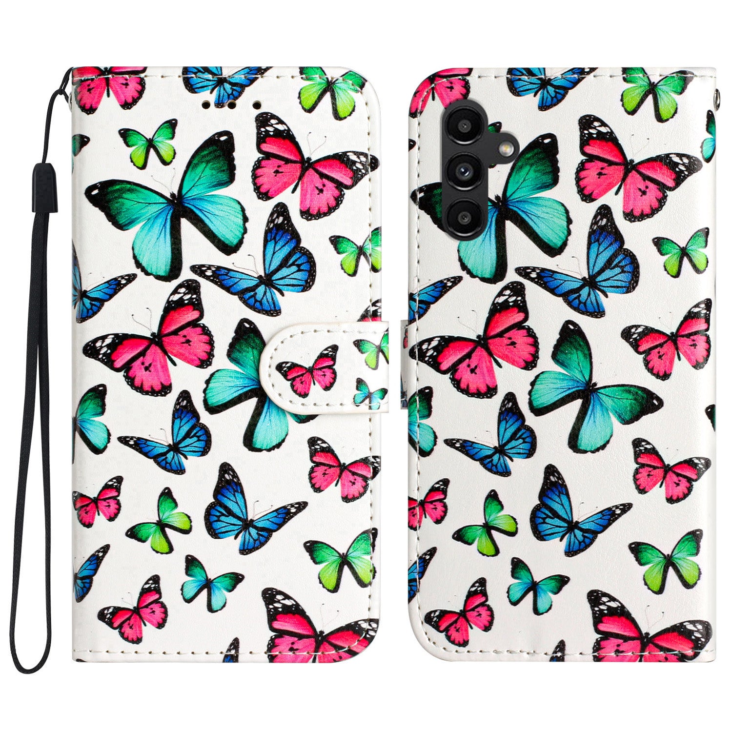 For Samsung Galaxy A34 5G Wallet Phone Case PU Leather Pattern Printing Stand Flip Cover