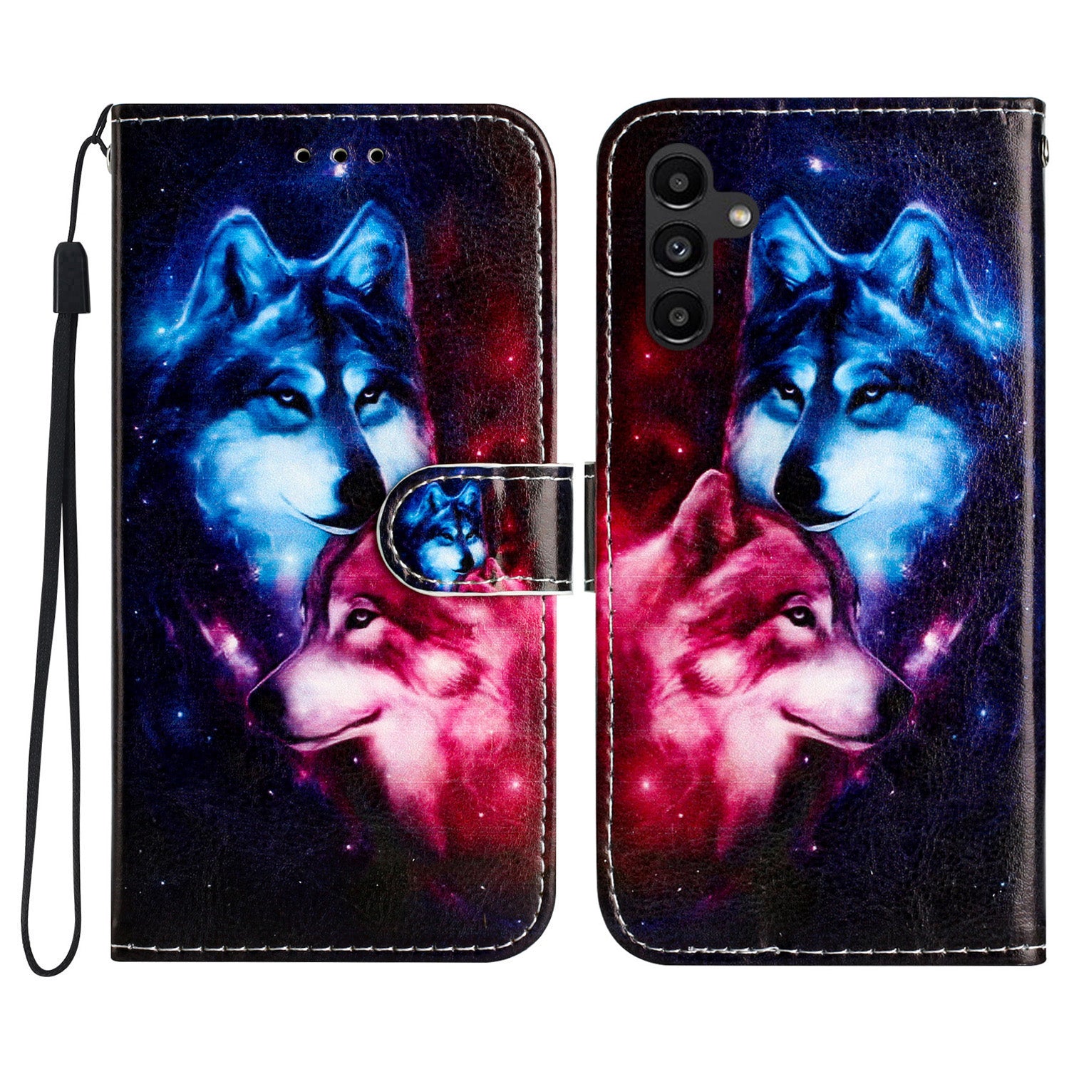 For Samsung Galaxy A34 5G Wallet Phone Case PU Leather Pattern Printing Stand Flip Cover