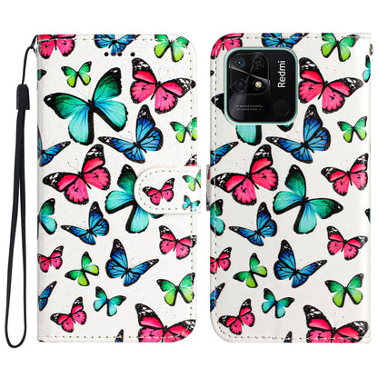 For Xiaomi Redmi 10C 4G PU Leather Wallet Flip Cover Pattern Printing Folding Stand Phone Case