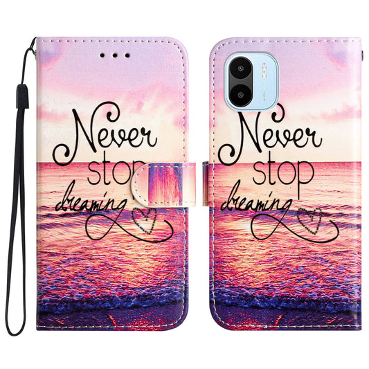 For Xiaomi Redmi A1 4G / A2 4G Phone Case PU Leather Pattern Printing Stand Wallet Flip Cover