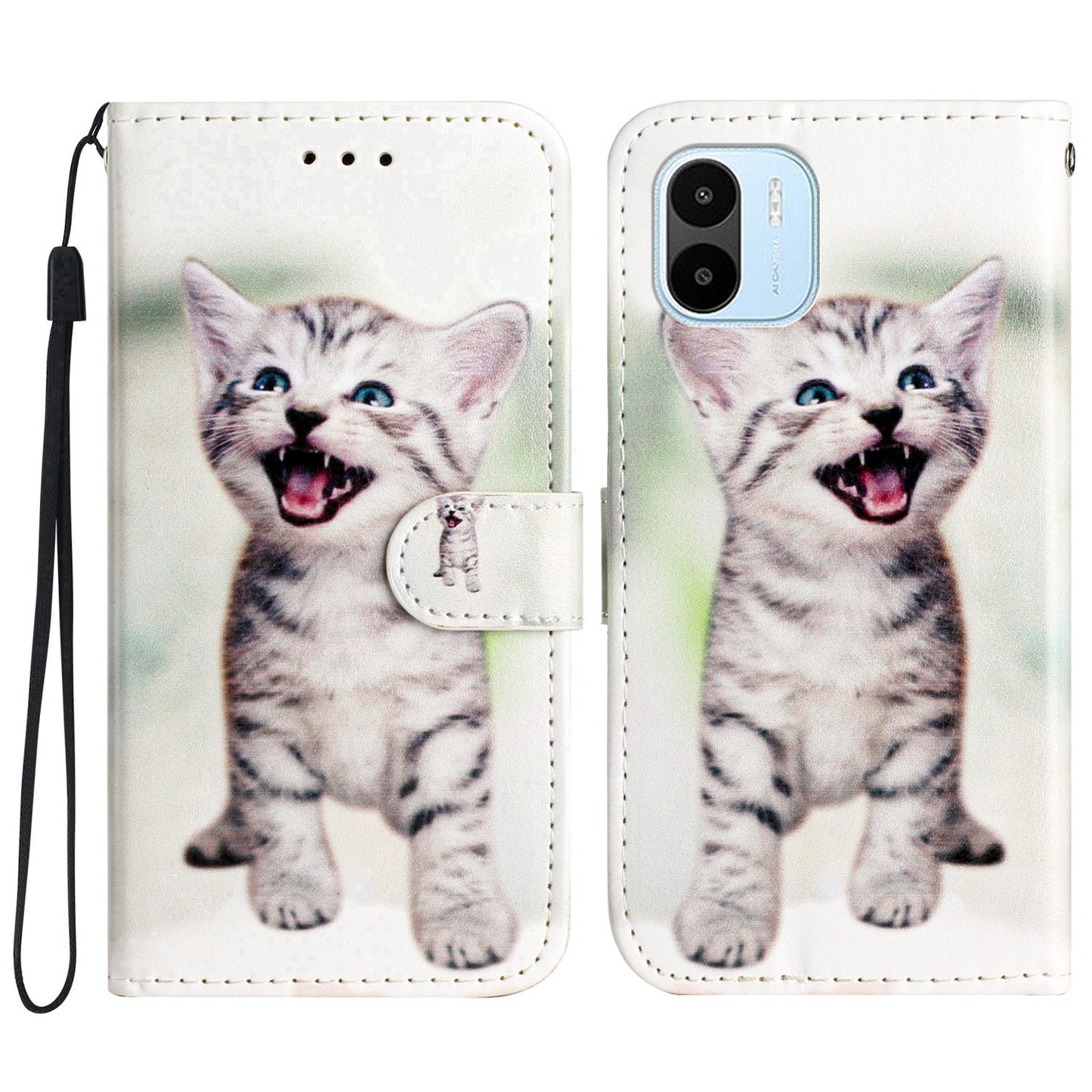 For Xiaomi Redmi A1 4G / A2 4G Phone Case PU Leather Pattern Printing Stand Wallet Flip Cover