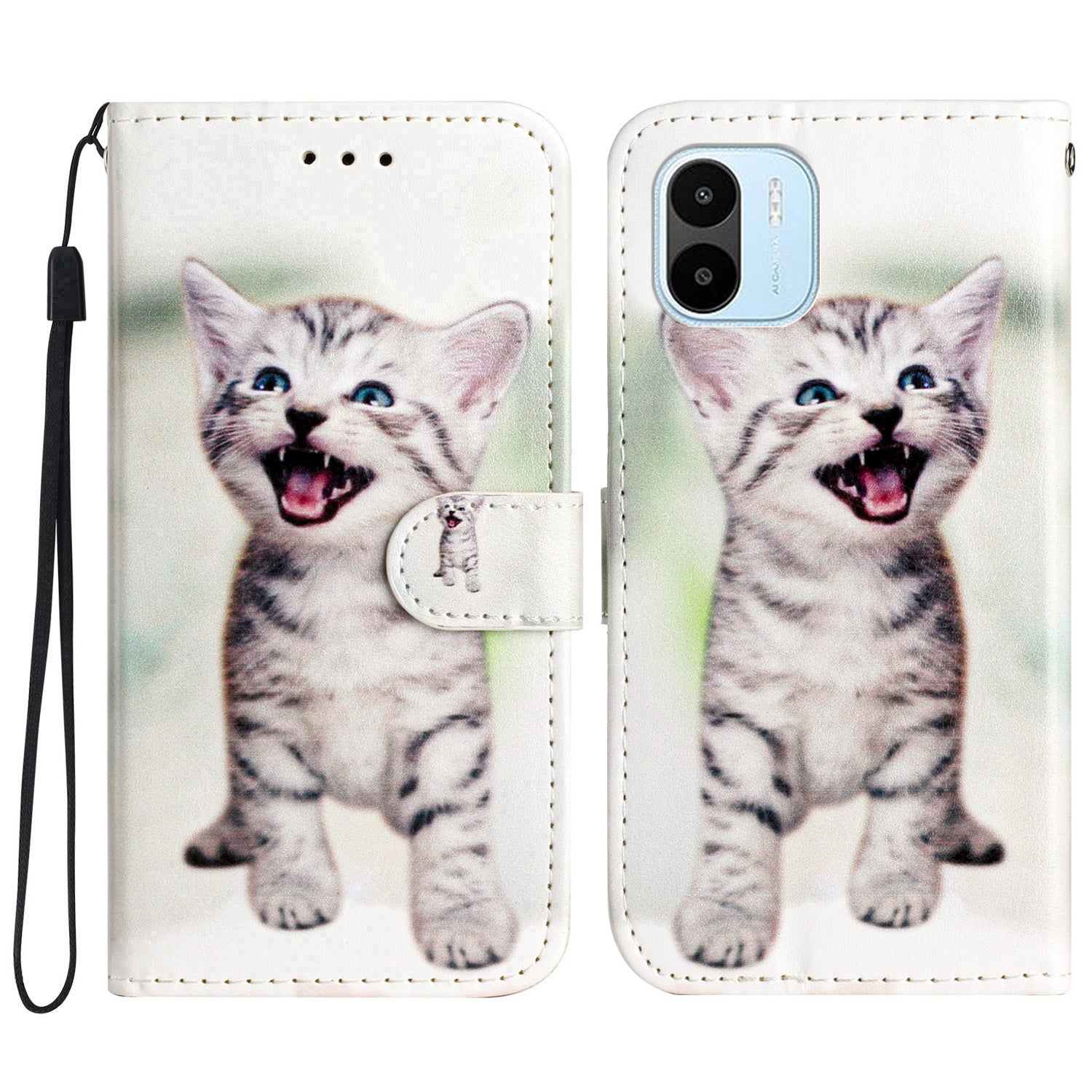 For Xiaomi Redmi A1 4G / A2 4G Phone Case PU Leather Pattern Printing Stand Wallet Flip Cover