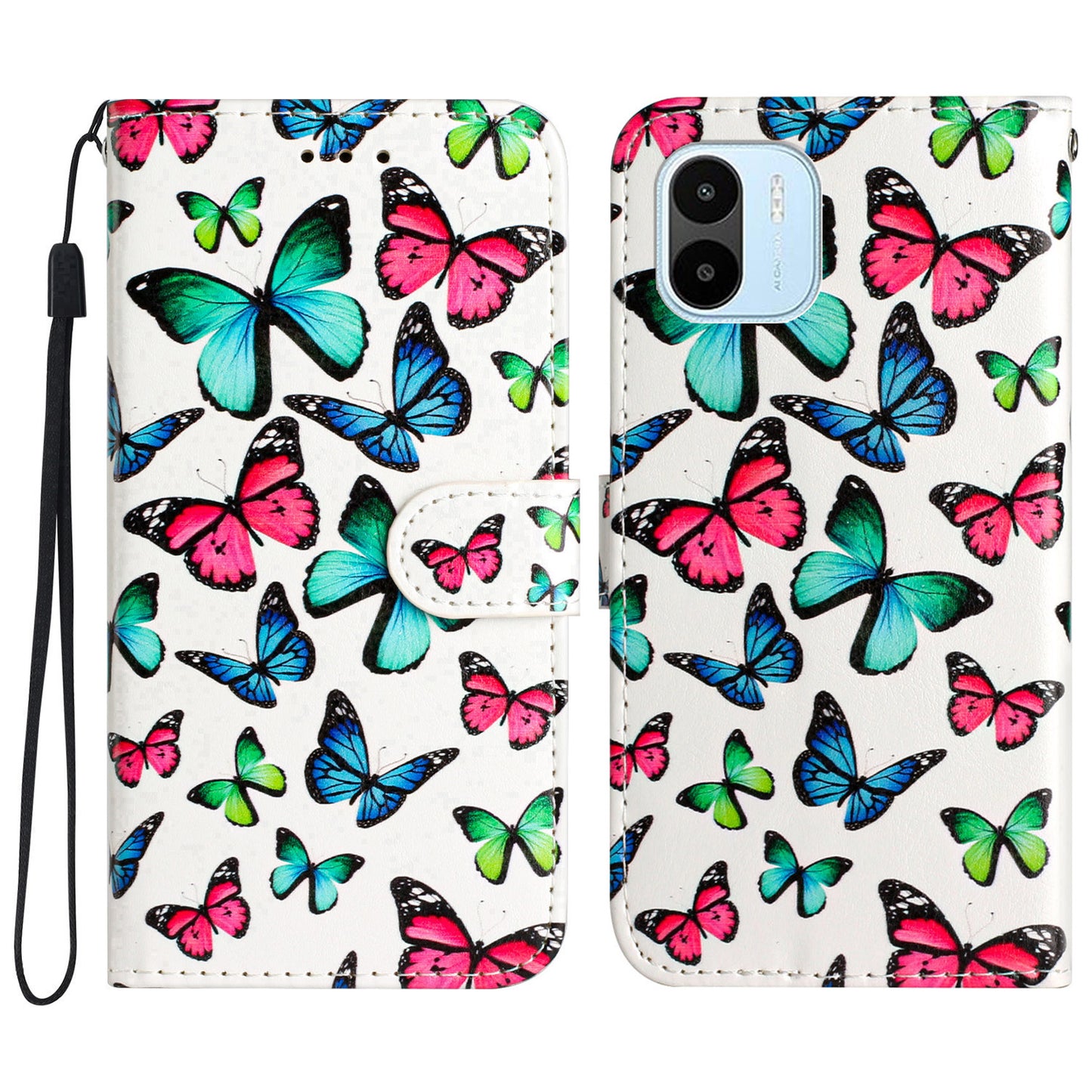 For Xiaomi Redmi A1 4G / A2 4G Phone Case PU Leather Pattern Printing Stand Wallet Flip Cover