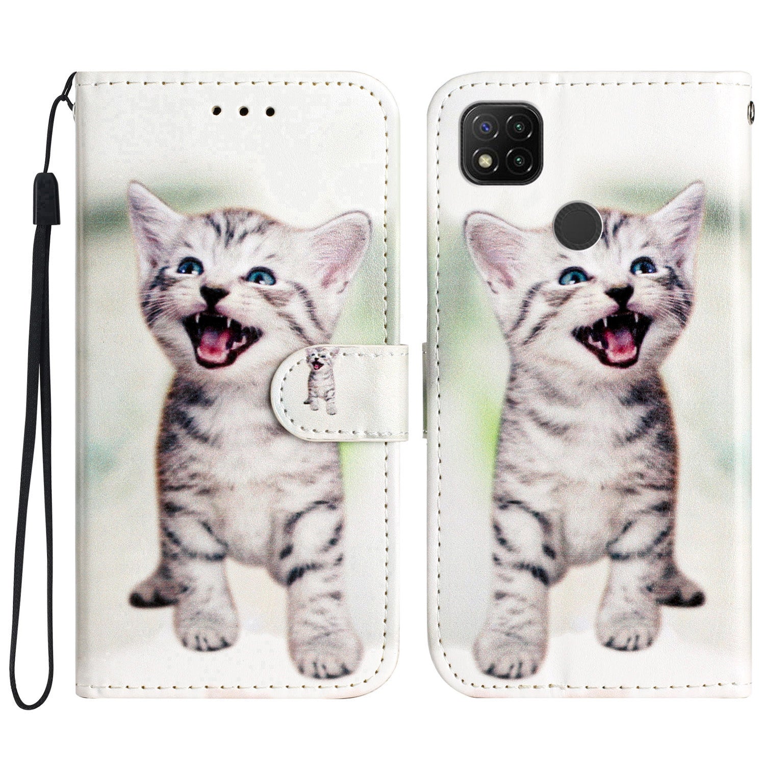 PU Leather Case for Xiaomi Redmi 10A , Magnetic Closure Pattern Printing Stand Wallet Phone Cover