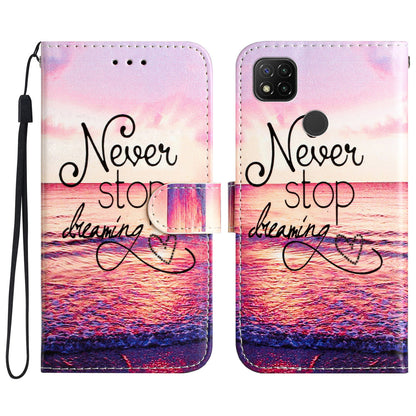 PU Leather Case for Xiaomi Redmi 10A , Magnetic Closure Pattern Printing Stand Wallet Phone Cover