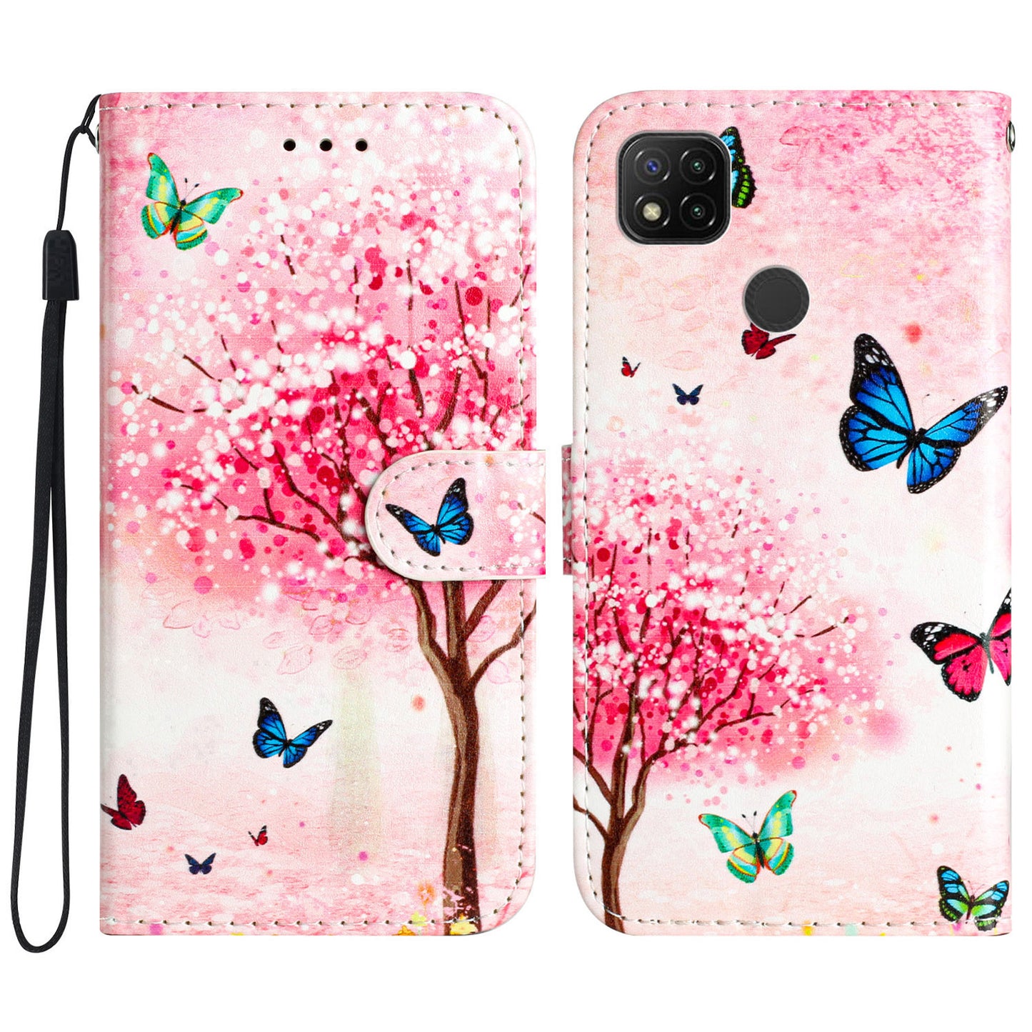 PU Leather Case for Xiaomi Redmi 10A , Magnetic Closure Pattern Printing Stand Wallet Phone Cover