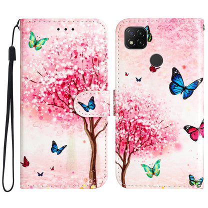 PU Leather Case for Xiaomi Redmi 10A , Magnetic Closure Pattern Printing Stand Wallet Phone Cover