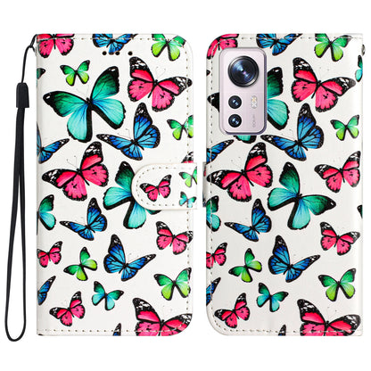 Shockproof Cover for Xiaomi 12 Lite 5G PU Leather Flip Cover Pattern Printing Wallet Phone Case