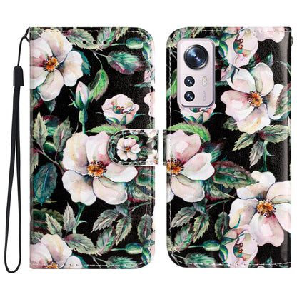 Shockproof Cover for Xiaomi 12 Lite 5G PU Leather Flip Cover Pattern Printing Wallet Phone Case