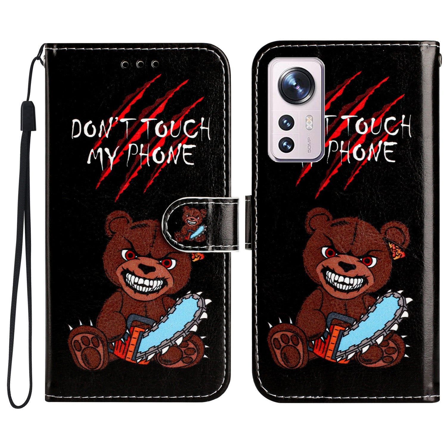 Shockproof Cover for Xiaomi 12 Lite 5G PU Leather Flip Cover Pattern Printing Wallet Phone Case