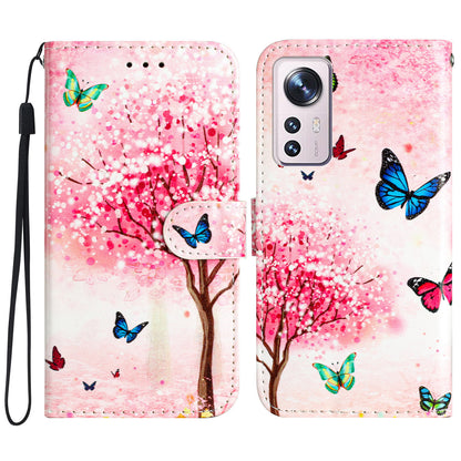Shockproof Cover for Xiaomi 12 Lite 5G PU Leather Flip Cover Pattern Printing Wallet Phone Case