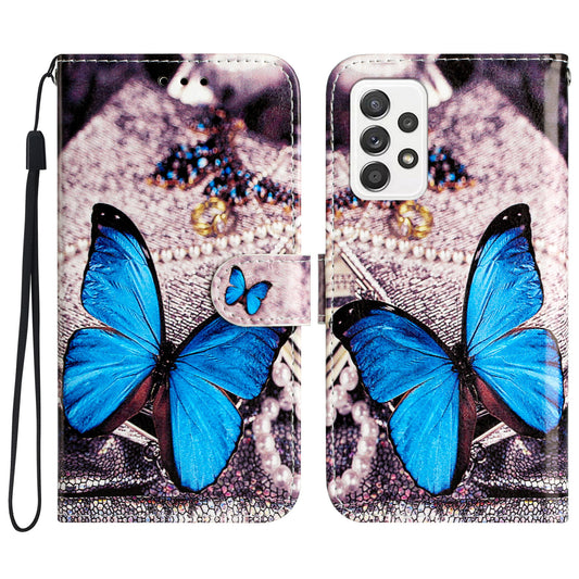 For Samsung Galaxy A23 5G (Global Version) Wallet Phone Case PU Leather Pattern Printing Stand Flip Cover
