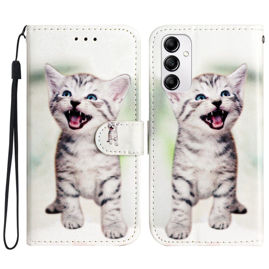 Wallet Case for Samsung Galaxy A14 5G , PU Leather Pattern Printing Handbag Stand Flip Phone Cover
