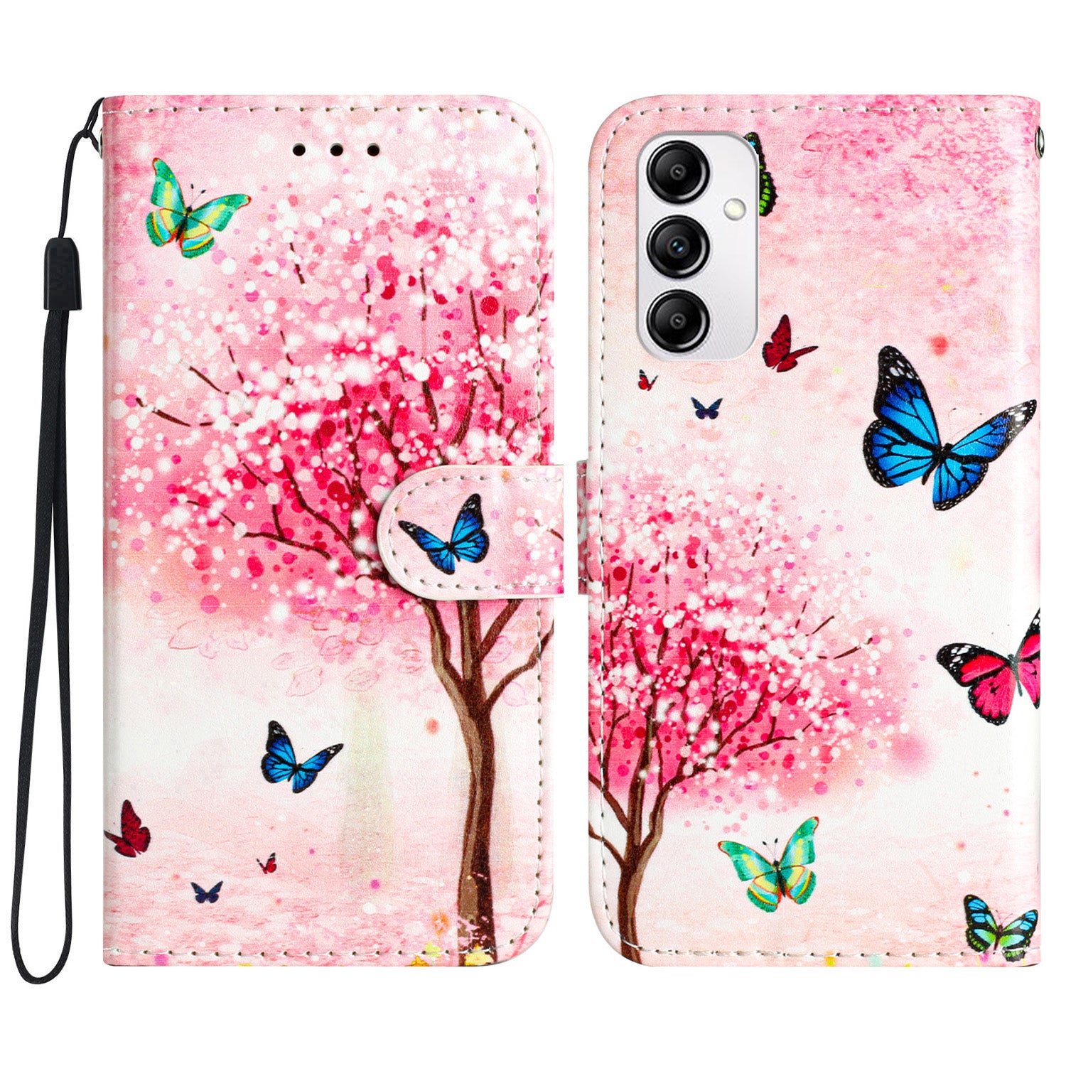 Wallet Case for Samsung Galaxy A14 5G , PU Leather Pattern Printing Handbag Stand Flip Phone Cover