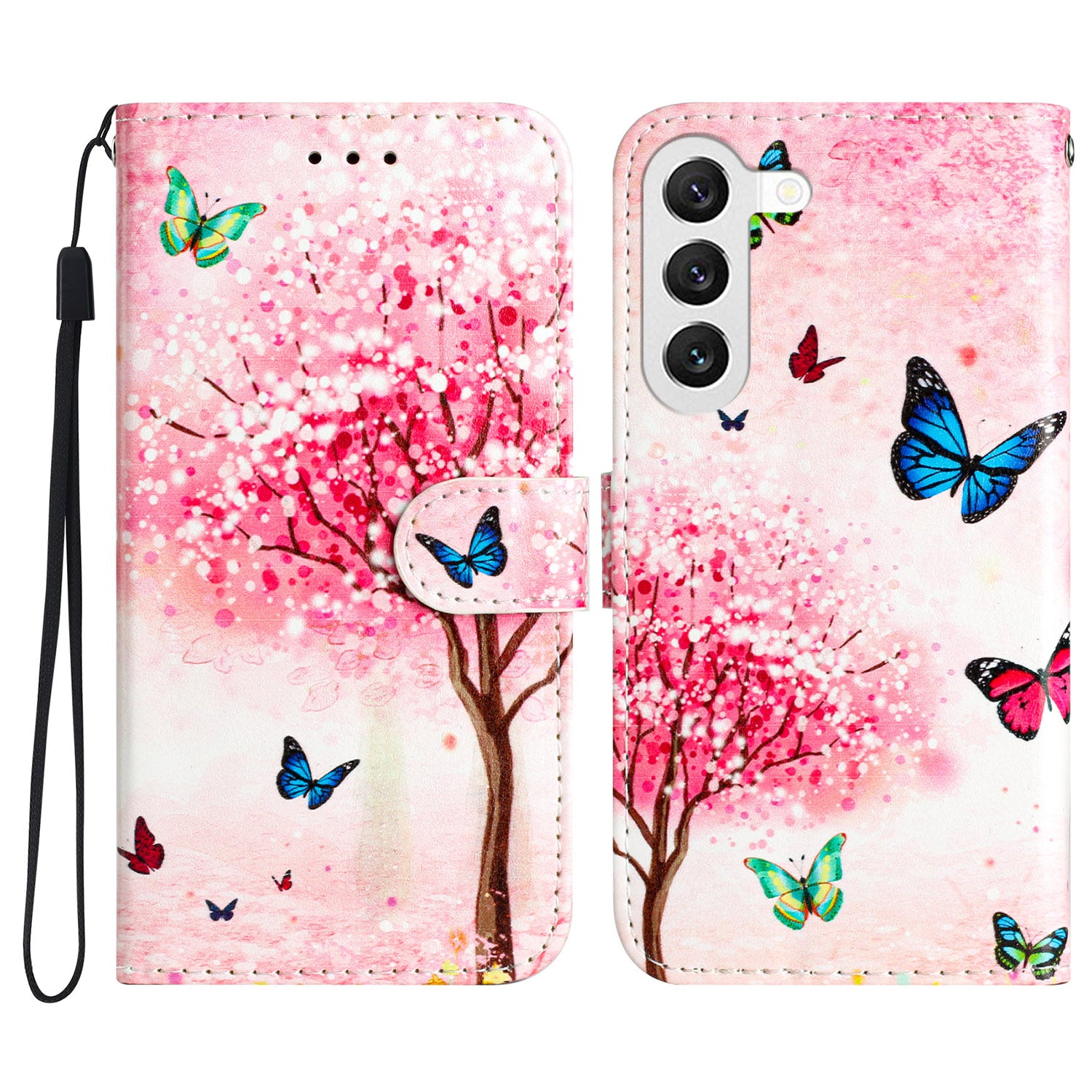 For Samsung Galaxy S23 Pattern Printing Shockproof Phone Case Folding Stand Leather Wallet Cover