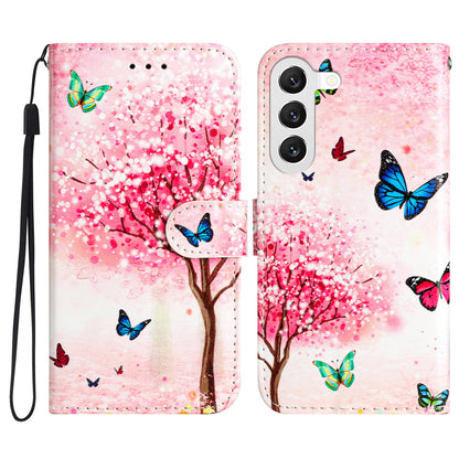 For Samsung Galaxy S23 Pattern Printing Shockproof Phone Case Folding Stand Leather Wallet Cover