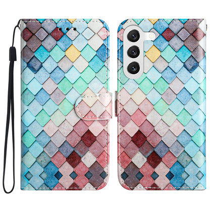 For Samsung Galaxy S23+ Pattern Printing Anti-drop Phone Wallet Case Flip Stand Leather Shell