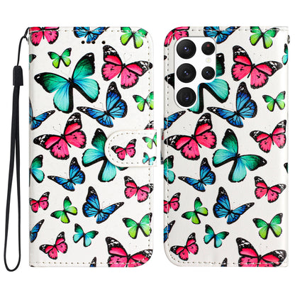 For Samsung Galaxy S23 Ultra Flip PU Leather Phone Cover Stand Pattern Printing Wallet Case